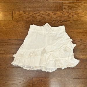 DO +BE white mini skirt SIZE: SMALL